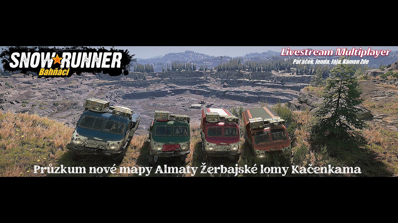 paťáček – živé vysílání Bahňáků SnowRunner Almaty #1 průzkum na nové mapě a sesbírání úkolů