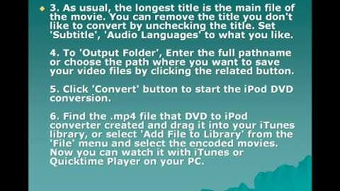 Convert DVD Video to iPod MP4 with cucusoft DVD to iPod Converter