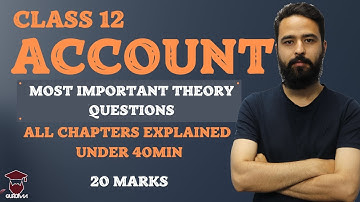 Class 12 Account || Important Theory Questions || All Chapters || 20 Marks || NEB Exam - Gurubaa