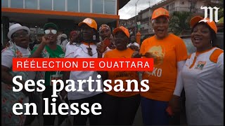 Les partisans d’Alassane Ouattara fêtent sa victoire à Abidjan