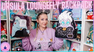 Disney Unboxing Villain Ursula Sequin Loungefly Mini Backpack The Little Mermaid Japan Disney Store