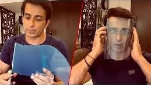 Sonu sood teaches How to make your own face shield