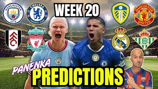 Week 20 Premier League LaLiga Football Predictions