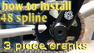 How to install a 3 piece crank