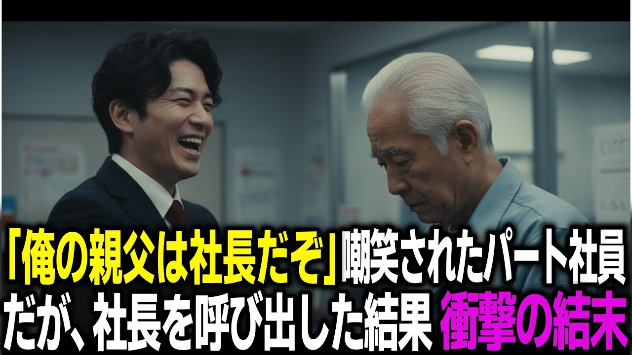 「俺の親父は社長だぞ」嘲笑されたパート社員。だが、社長を呼び出した結果