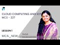Lesson 1 (BLOCK I) | Cloud Computing and IoT | MCS 227 | Kerala's No.1 IGNOU Coaching Platform
