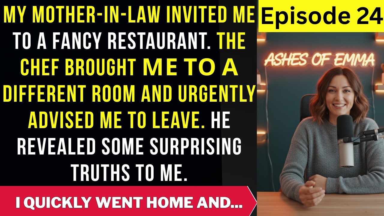 My MIL invited me to a fancy restaurant. The chef led me to a separate room and said ,Leave quickly!