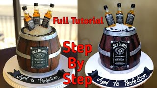 Jack Daniels Whiskey Barrel Cake | Jack Daniels Cake Design | Whiskey Birthday Cake