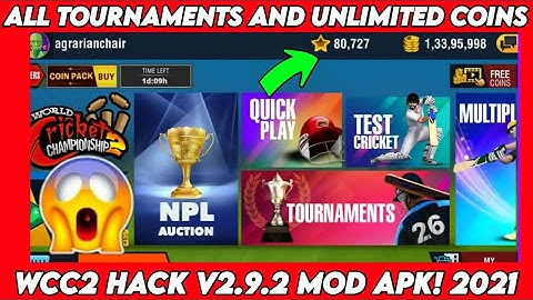 Wcc2 Mod Apk All Tournament Unlocked | Wcc2 Mega Hack Everything V2.9.2|By Akhtiar Gaming Starji😍😯😮