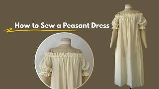 Easy Historical Chemise Dress Sewing Tutorial | Off-Shoulder Peasant Blouse DIY