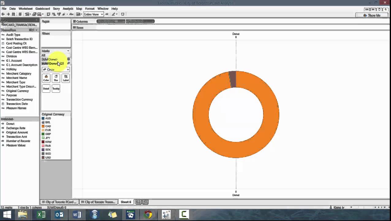 Tableau Donut Chart Percentage