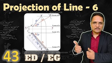 6 - Projection of Line (Basics, Drawing Process & Solved Example) Explained in Engineering Drawing