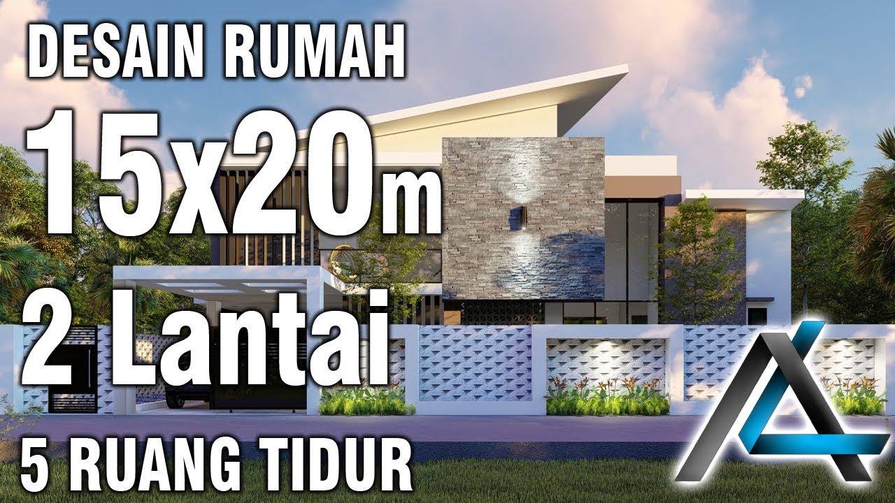 Desain Rumah15x20 Meter2 Lantai5 Ruang Tidurjasadesain