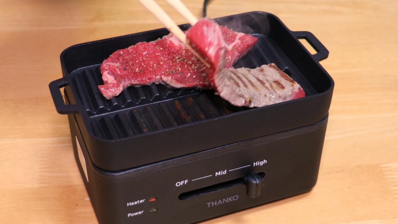超小型！【サンコーおひとりさま焼肉ソログリル】を試す。火力は？油はねは？汚れ落としやすい？ Testing a Tiny BBQ Grill!