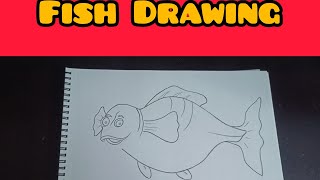 Fish Drawing step by step for beginners // How to draw a fish // Easy fish drawing fishdrawing