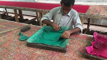 Beginner block printing tutorial! 🖌️ #DIYPrinting #HandmadeArt #CraftingJoy #TextileLove #EasyCraft