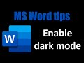 How to use Microsoft Word in Dark Mode! Quick & easy tutorial.