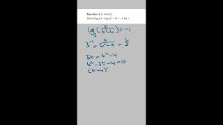 Solving a Log Equation: Year 12 Maths Methods Exam Question