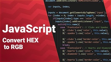 Convert HEX to RGB with Javascript