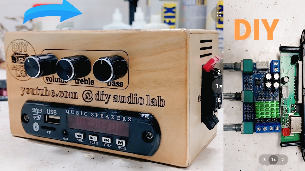 сборка активных колонок с использованием усилителя мощностью 100 Вт.