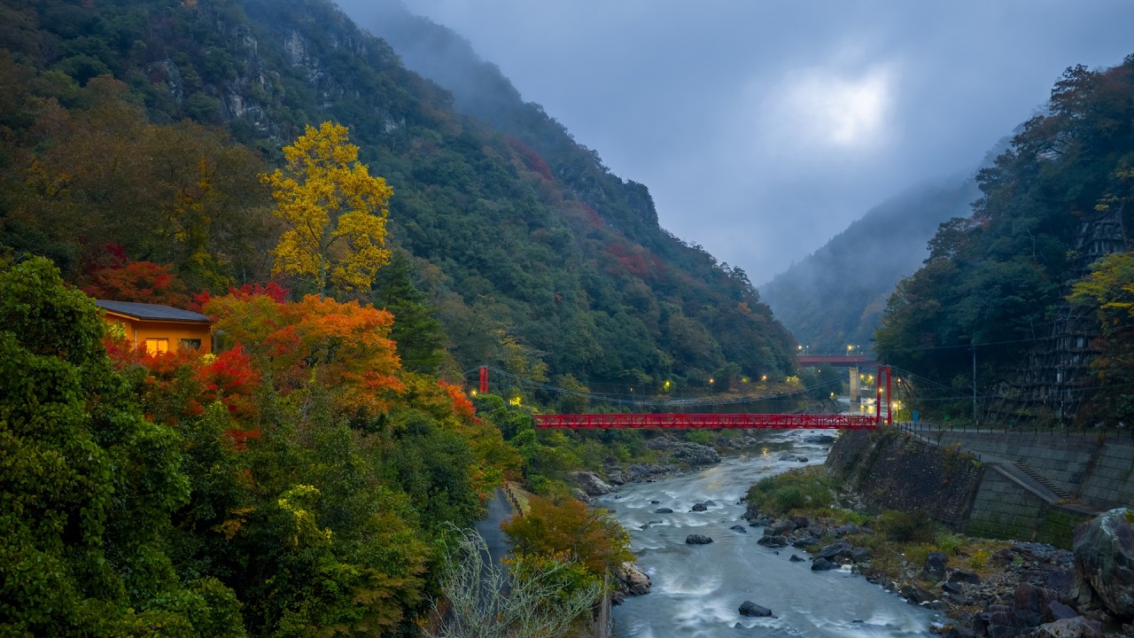 Early Autumn Riverside and Maple Trail Walk | Takedao, Japan