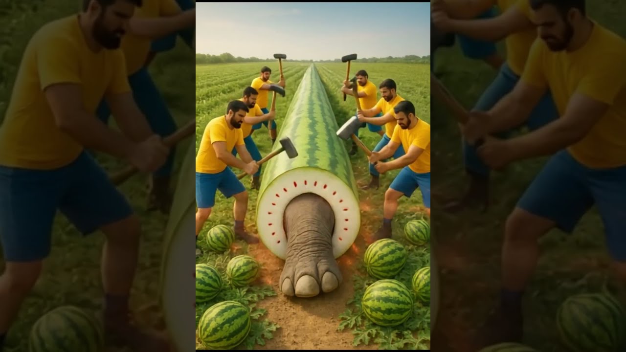 Watermelon Experiment Gone Wrong Elephant Inside Hammer 