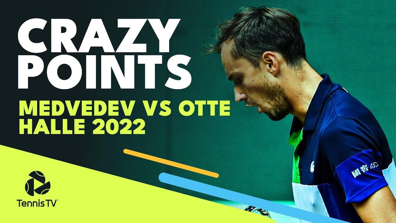 Crazy Points In Entertaining Medvedev vs Otte Match Halle 2022 Semi-Final 