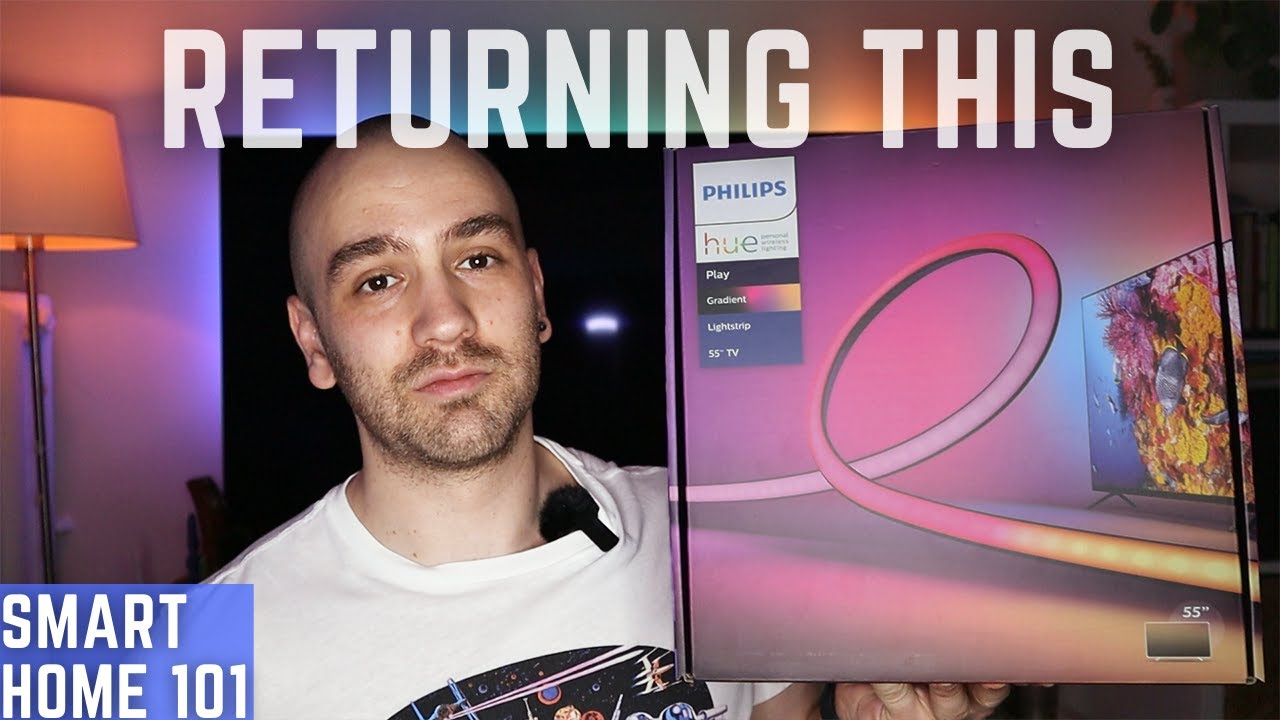 Didn't Work With Smart TV! Philips Hue Lightstrip Gradient TV & Hue Sync  Box Review 