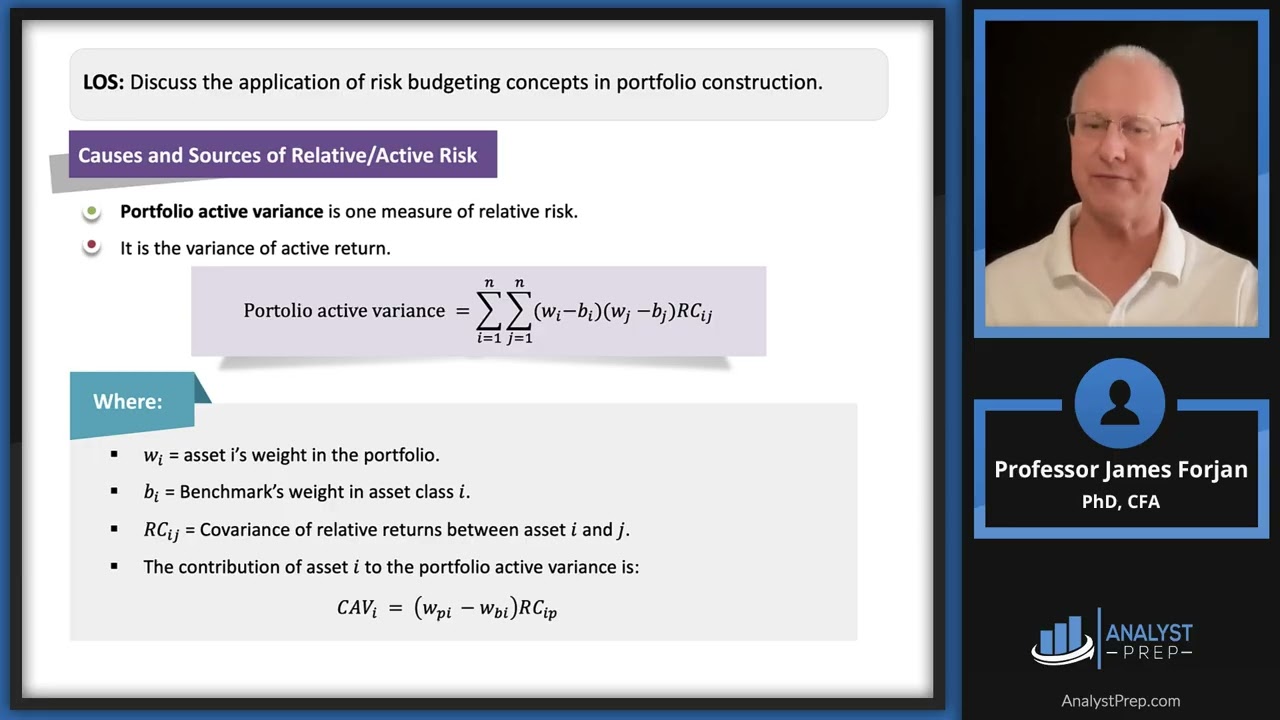 Active Equity Investing: Portfolio Construction – Part II(2026 Level III CFA® – LM4)