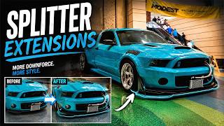 Splitter Extensions on the Widebody Mustang