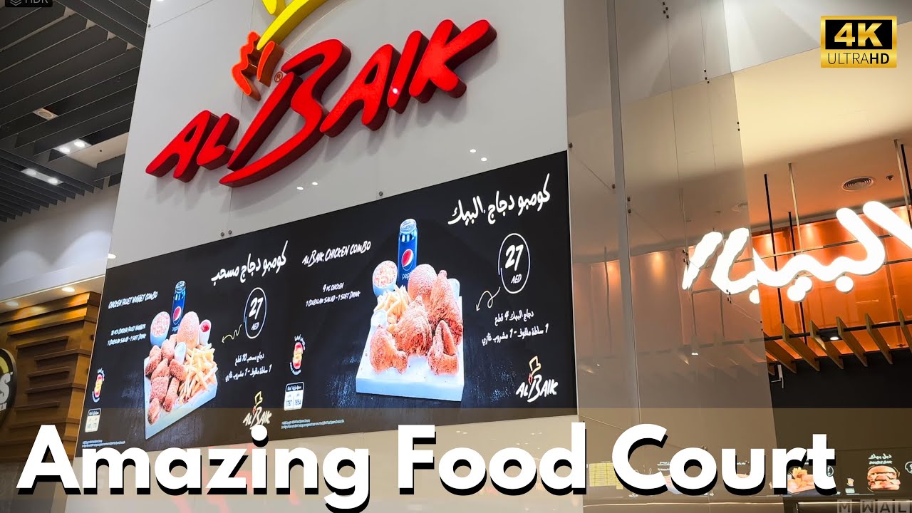 Dubai Mall 🇦🇪 | First Complete Video of Food Courts | 4K | Walking Tour | Full Prices Review