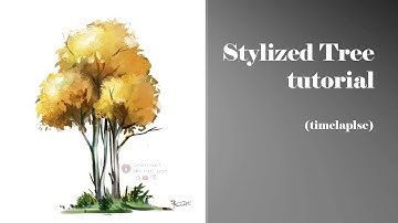 stylized tree tutorial  | clip studio paint