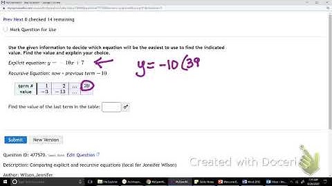 Finding f(x) when given x in an explicit or recursive function