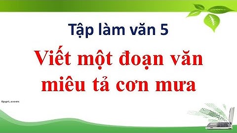 Viết một đoạn văn tả về cơn mưa