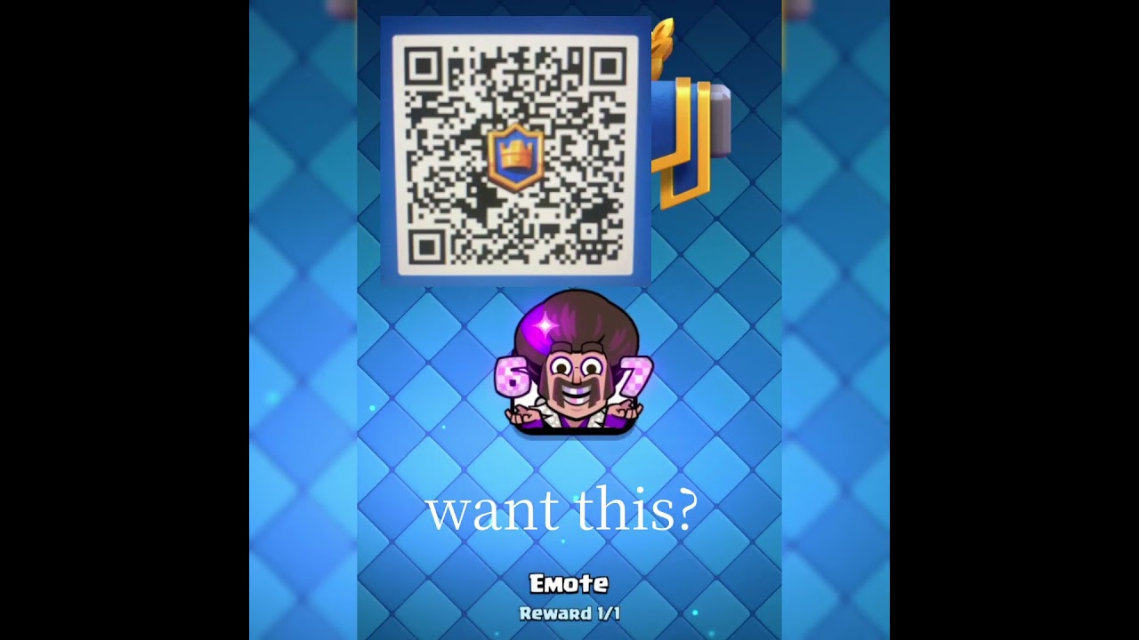 new 67 emote qr code in clash royale! get it before it expires! 