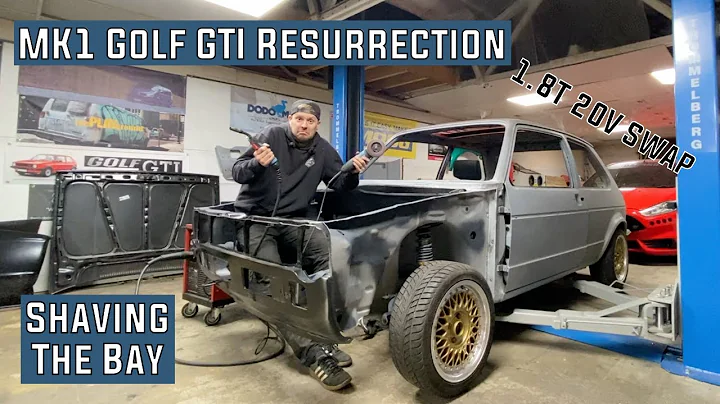 Shaving The Bay  - 1983 Mk1 Golf GTI Campaign Restoration 1.8 20v t Swap Shaved Bay How To Caddy