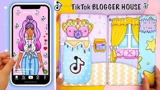 Paper Crafts TikTok Blogger house  DIY at home by YELLOW DUCK DOLLS 46,552 views 2 years ago 10 minutes, 10 seconds