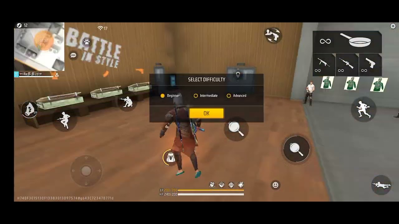 free fire training practice gameplay.. YouTube