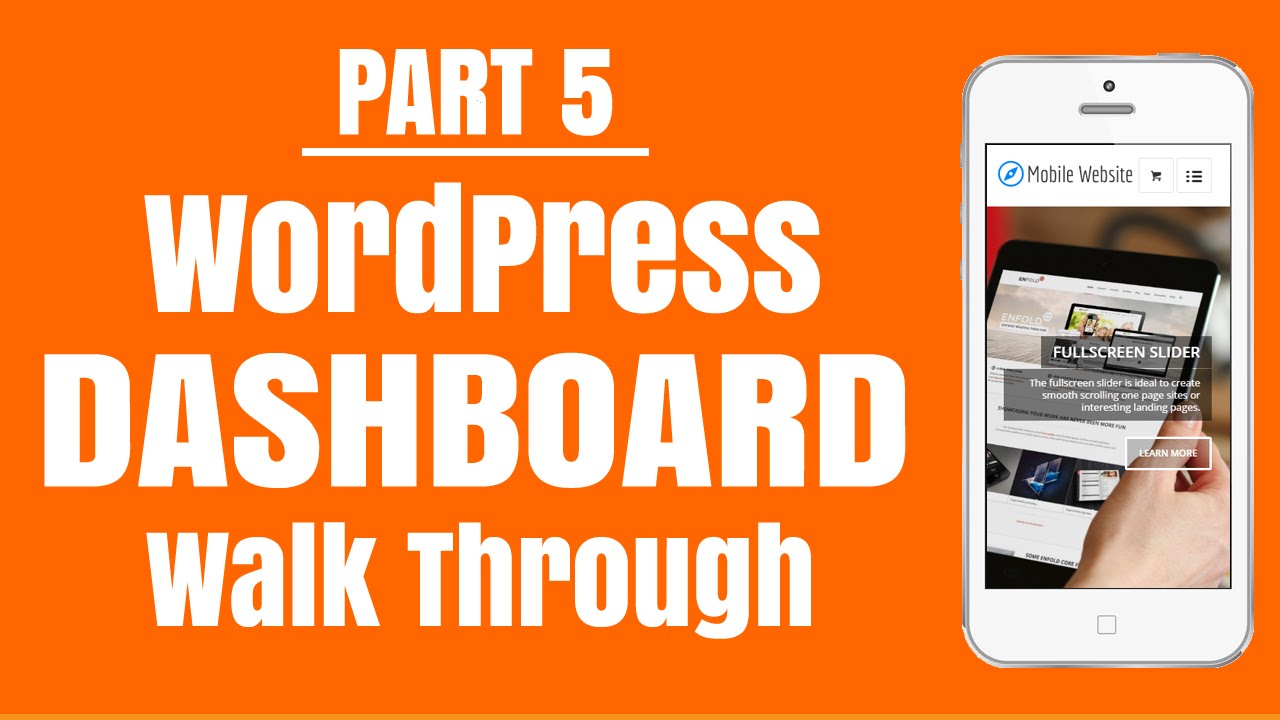 5 - WordPress Dashboard Overview - YouTube