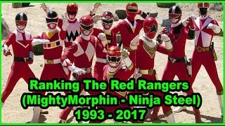 Ranking the Red Power Rangers(MMPR TO NINJASTEEL)1993-2017|Top Best red power rangers 2017