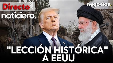 NOTICIERO: Irán amenaza a EEUU con "una lección histórica", Trump enfurecido e Israel bombardea