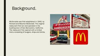 MGT10002 - Evidence based Presentation: McDonalds
