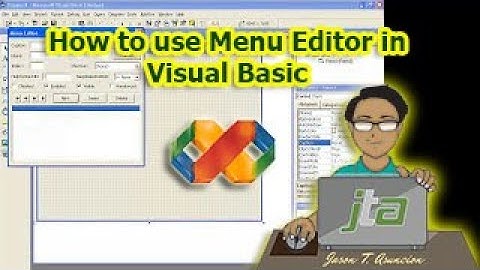 How to use Menu Editor in Visual Basic
