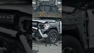 Hydrolic Machine Vs HUMMER EV 🤯 | Hydrolic Machine Vs Car Crash #shorts #carcrash