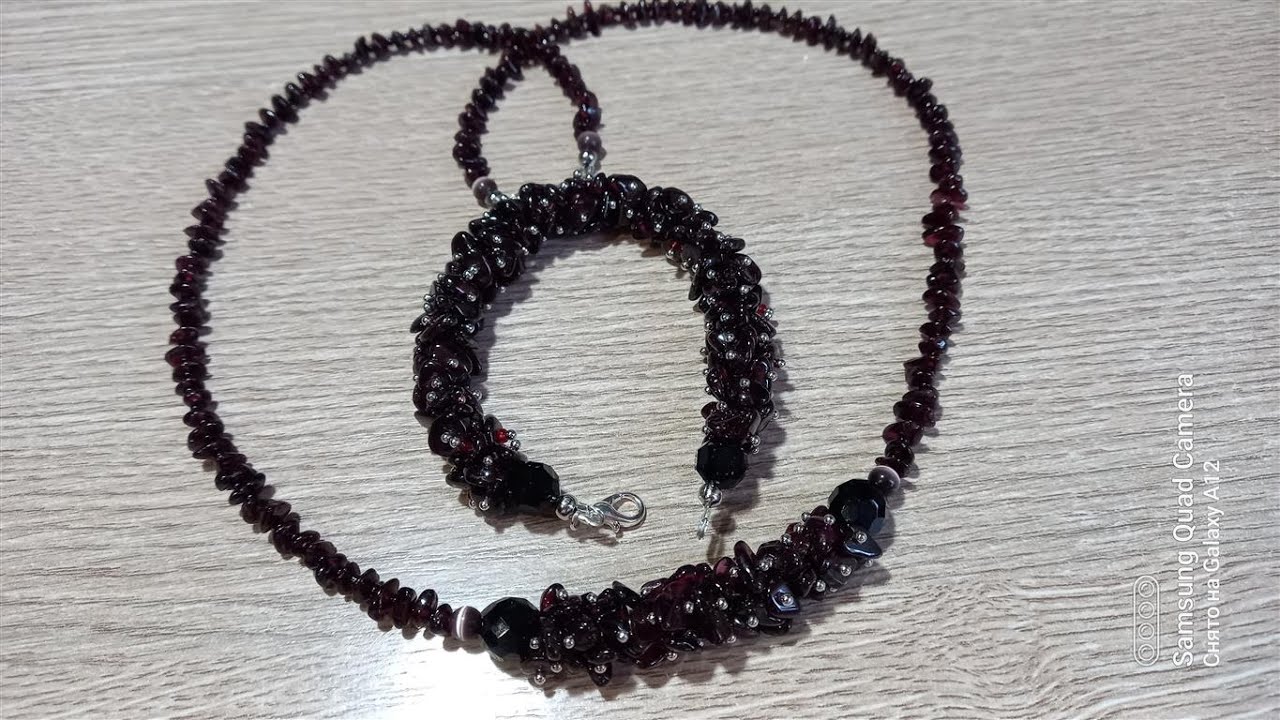 348 - Бусики к гранатовому браслету. - YouTube