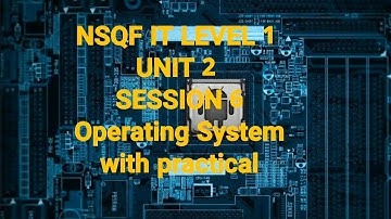 NSQF IT LEVEL 1 UNIT 2 SESSION 6