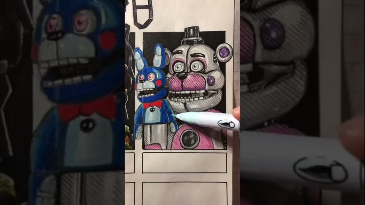 Drawing Funtime Freddy from FNAF: Sister Location