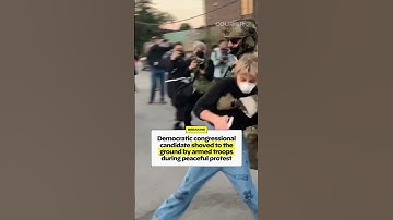 26-year-old candidate in Illinois, Kat Abughazaleh, was shoved to the ground by armed troops.