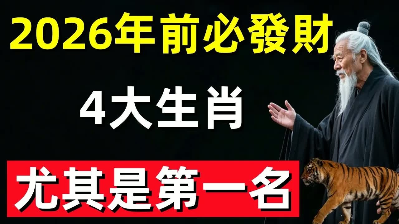 恭喜了！2026年前，4大生肖必發一筆橫財，尤其是第一名！准到爆！快看看有你嗎？#修行思維 #修行 #福報 #禪 #道德經 #覺醒 #開悟 #禅修
