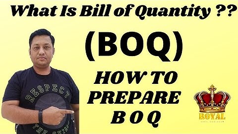 BOQ - BILL OF QUANTITY, Advantages, preparation ? what is BOM ?